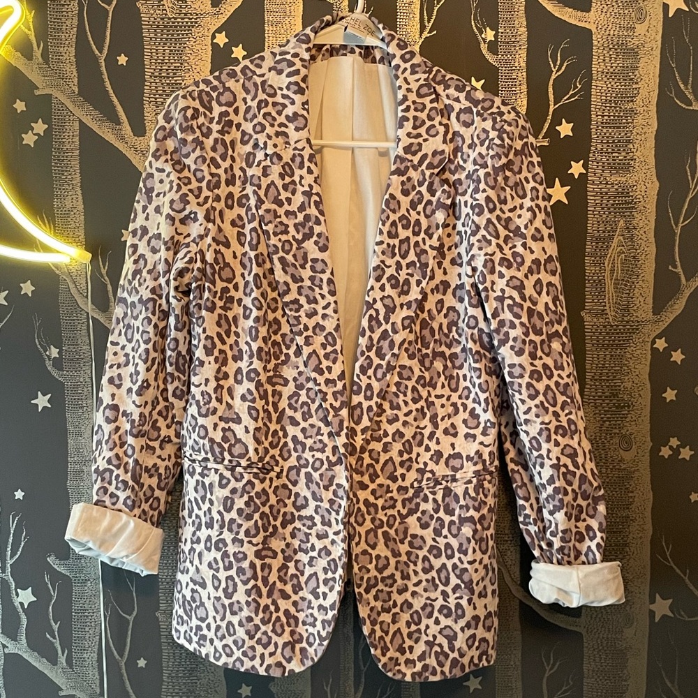 Nwot Leopard Print Rachel Zoe Blazer - image 1